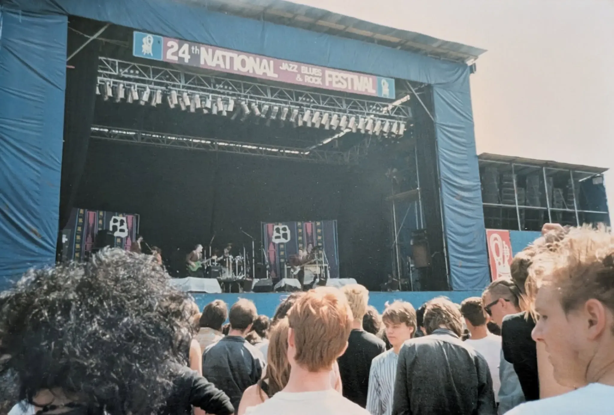 Cardiacs on the main stage at the 24th National Jazz, Blues & Rock Festival, Reading, 24 August 1986
