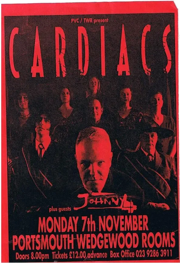 Cartel original de Cardiacs en Wedgewood Rooms, lunes, 7 de noviembre de 2005